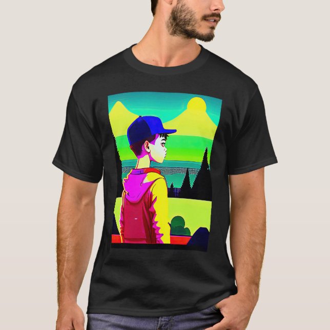 Lo fi hip hop chillhop chill beats lofi aesthetics t shirt (Framsida)