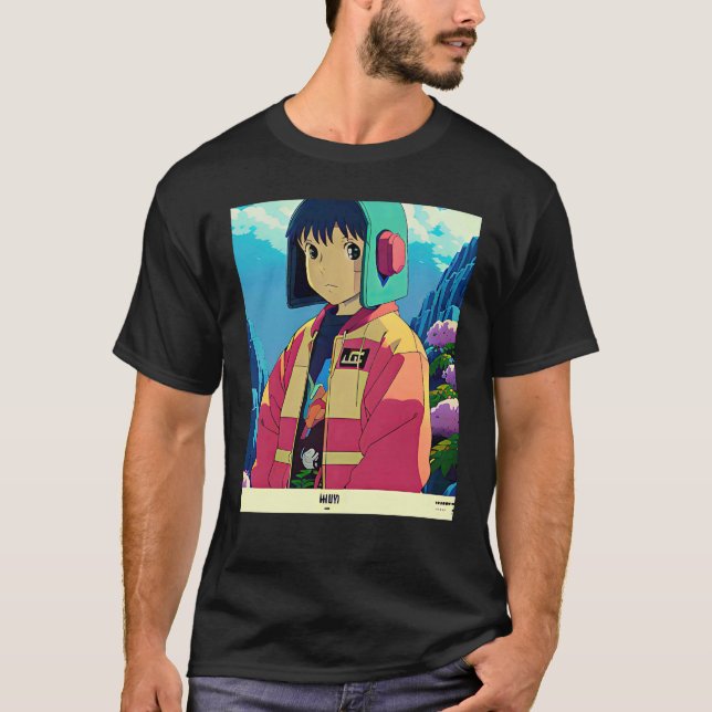 Lo fi hip hop chillhop chill beats lofi aesthetics t shirt (Framsida)