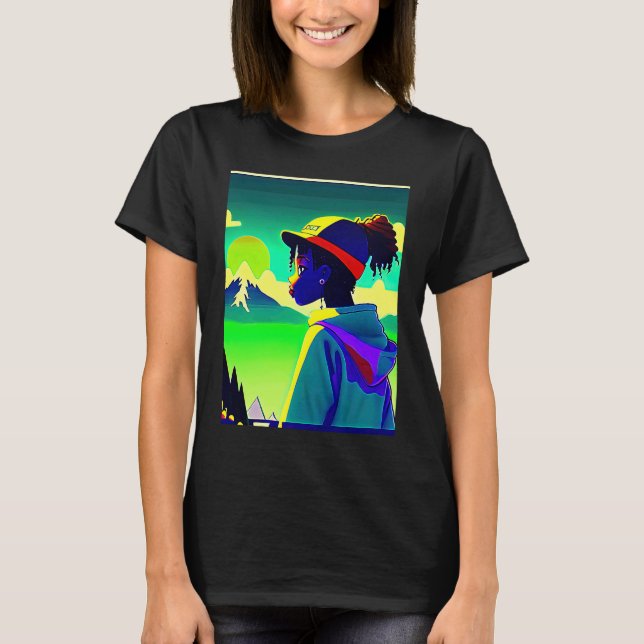 Lo fi hip hop chillhop chill beats lofi aesthetics t shirt (Framsida)