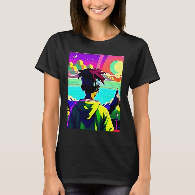 Lo fi hip hop chillhop chill beats lofi aesthetics t shirt (Framsida)