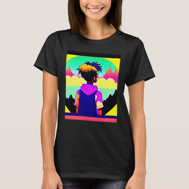 Lo fi hip hop chillhop chill beats lofi aesthetics t shirt (Framsida)