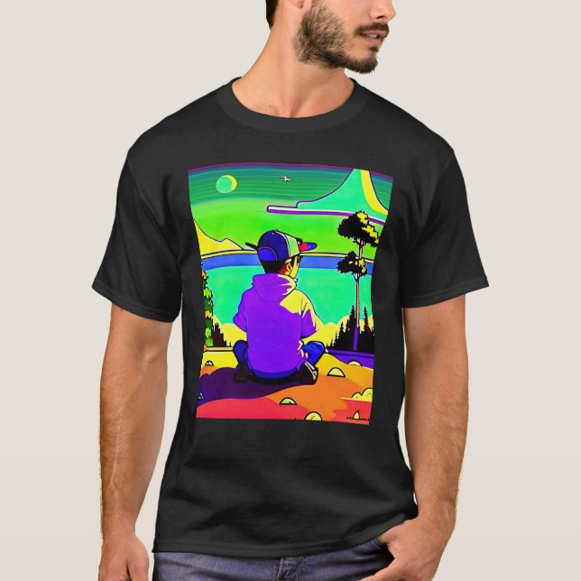 Lo fi hip hop chillhop chill beats lofi aesthetics t shirt (Framsida)