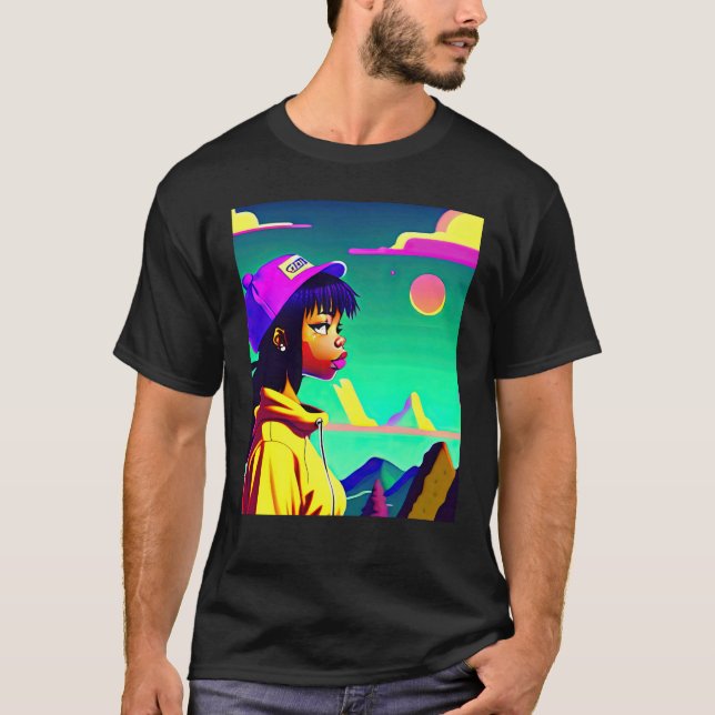 Lo fi hip hop chillhop chill beats lofi estetik t shirt (Framsida)