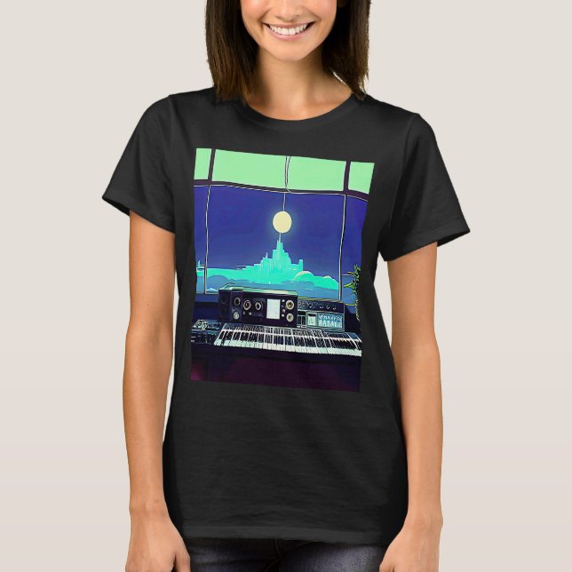 Lo fi hip hop chillhop chill beats studio aestheti t shirt (Framsida)