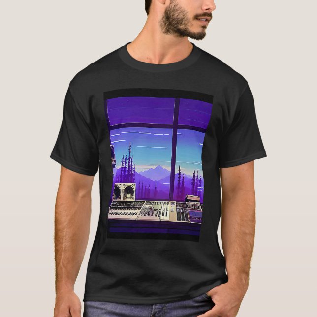 Lo fi hip hop chillhop chill beats studio aestheti t shirt (Framsida)