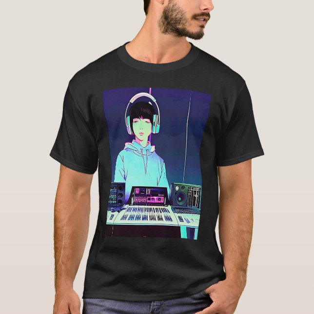 Lo fi hip hop chillhop chill beats studio aestheti t shirt (Framsida)