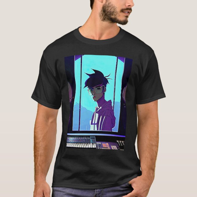 Lo fi hip hop chillhop chill beats studio aestheti t shirt (Framsida)