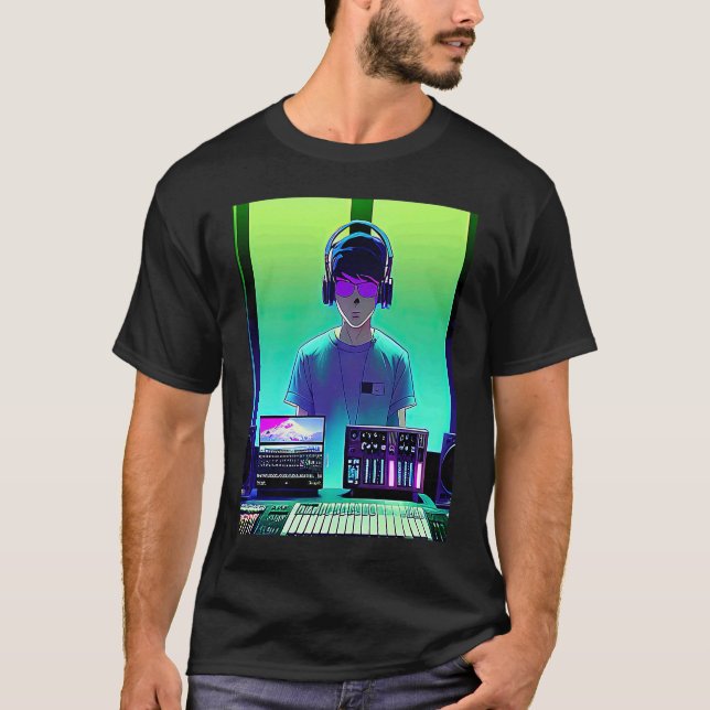 Lo fi hip hop chillhop chill beats studio aestheti t shirt (Framsida)