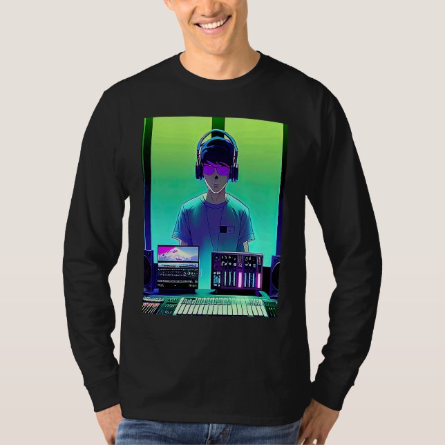 Lo fi hip hop chillhop chill beats studio aestheti t shirt (Framsida)