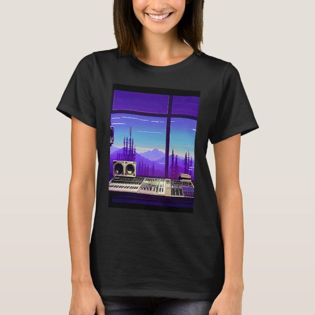 Lo fi hip hop chillhop chill beats studio aestheti t shirt (Framsida)