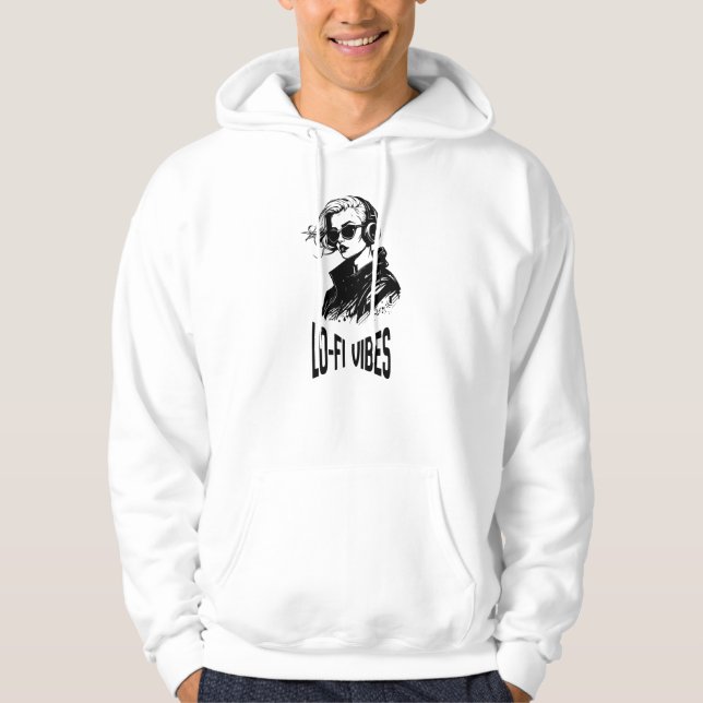 Lo-Fi stämningar Vektor Art Tri-Blend Tröja Hoodie (Framsida)