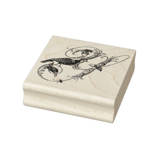 Lo Liolli Bird Wooden Frimärke Stämpel