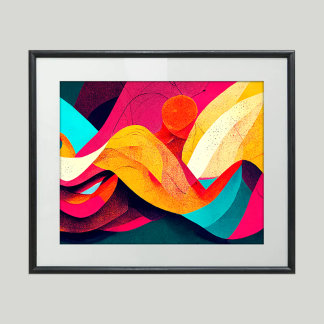 Lo - Lo Fi Colorful Abstrakt Art Poster