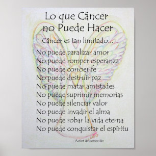 Lo que Cancer ingen Puede Hacer-Dikt Poster Skriv