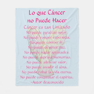 Lo que Cáncer no Puede Hacer Angel Chemo Blanket Fleecefilt