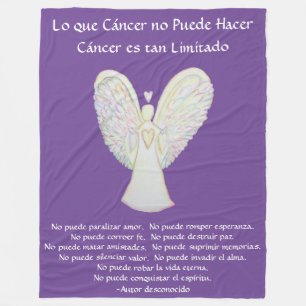 Lo que cáncer no Puede Hacer Angel Chemo Blanket Fleecefilt