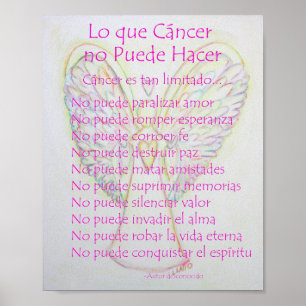 Lo que Cancer no Puede Hacer Dikt Poster Skriv ut