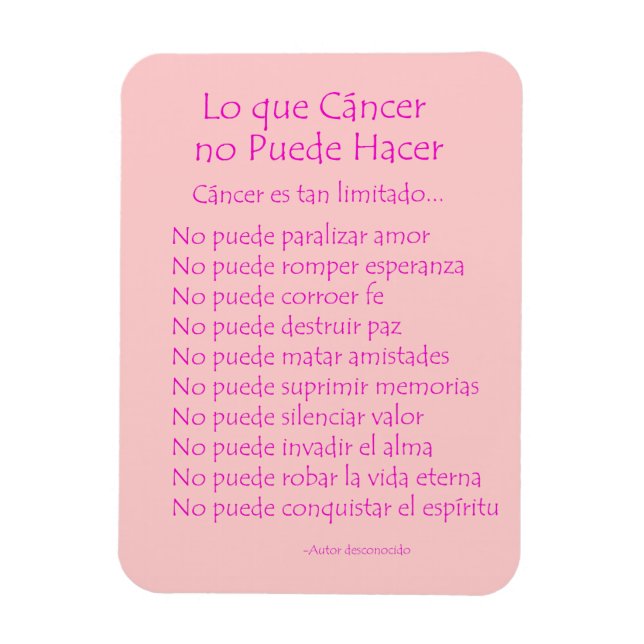 Lo Que Cáncer No Puede Hacer Magnet (Vertikal)