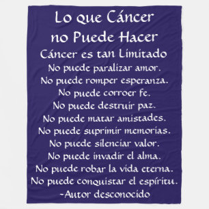 Lo que Cáncer no Puede Hacer Ull Chemo Blanket Fleecefilt