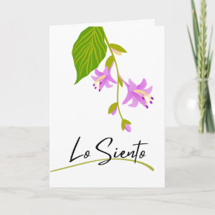 Lo Siento Sympathy Spain with Hosta Blooms Kort