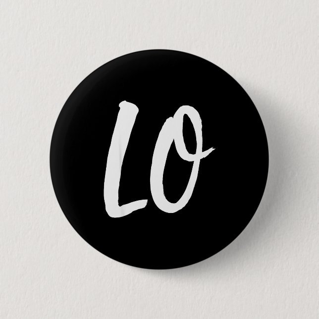 Lo Ve Love Matchande Par Grafisk Konst Knapp (Framsida)