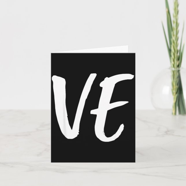 Lo Ve Love Matching Couple Husband Wife Valentine' Kort (Framsida)