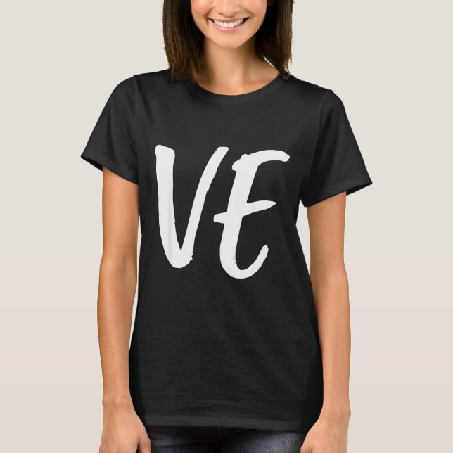 Lo Ve Love Matching Couple Husband Wife Valentine' T Shirt (Framsida)