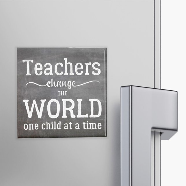 Loacher chalkboard, vit typografi, skriptcitat magnet (Skapare uppladdad)