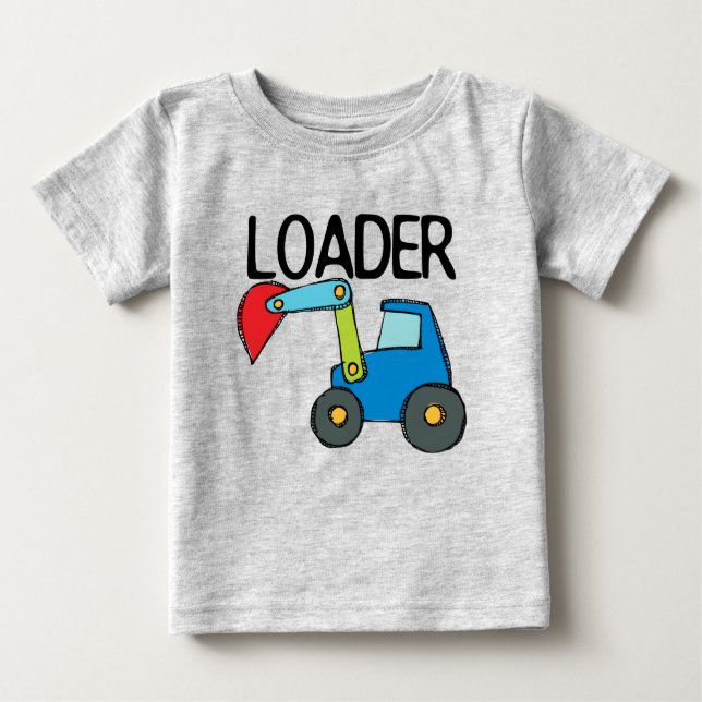 Loader Construction Fordon T-shirt (Framsida)