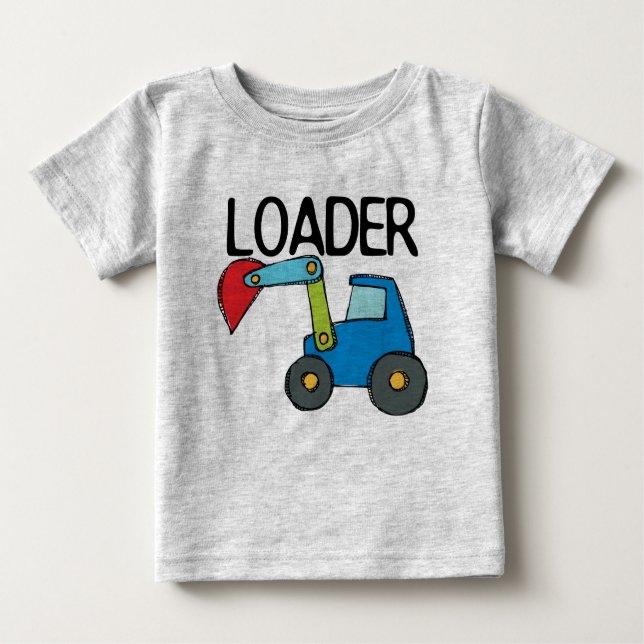Loader Construction Fordon Tee Shirt (Framsida)