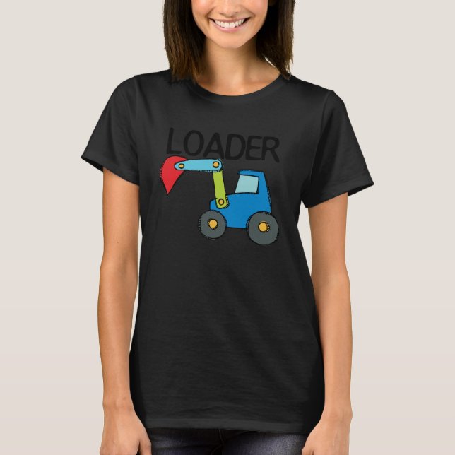 Loader Construction Fordon Tee Shirt (Framsida)