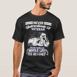Loader operator Veteran Retrött Digger Loade T Shirt