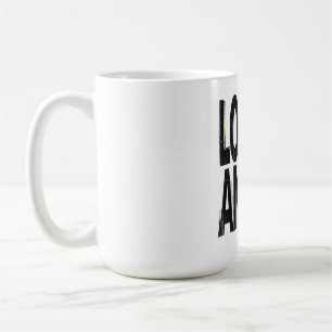 LOADING ÅNGEST   Glitch Brutalist Typografi Desi Kaffemugg