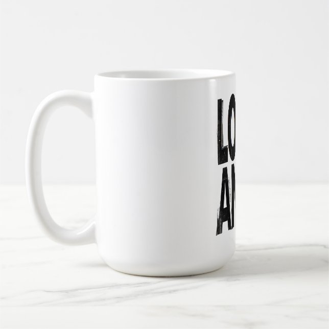 LOADING ÅNGEST | Glitch Brutalist Typografi Desi Kaffemugg (Vänster)