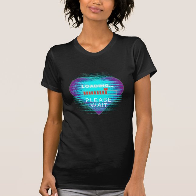 Loading Heart Retro Gamer T Shirt (Framsida)