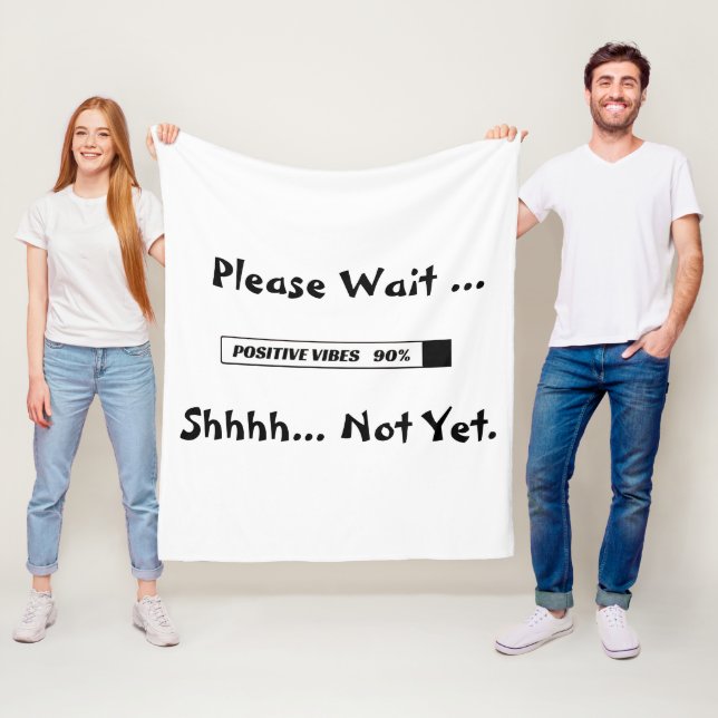 "Loading Pub " Coola Motivational Fleece Blanket (På plats)