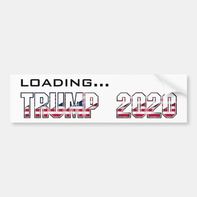 Loading Trump 2020 Val USA Typography Bildekal (Framsidan)