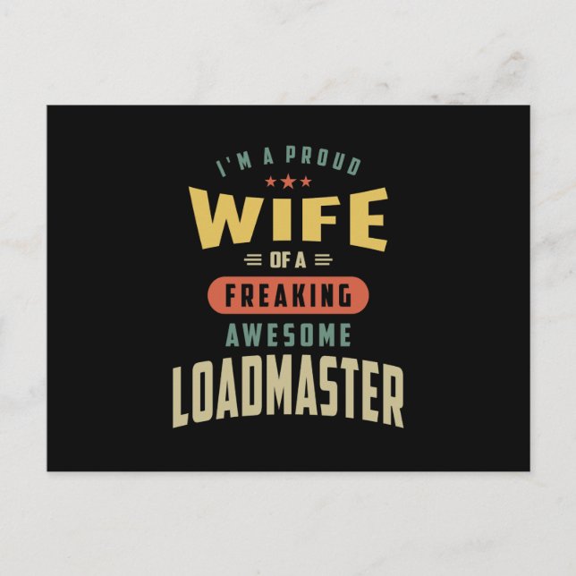 Loadmaster Job Title Gift Vykort (Framsida)