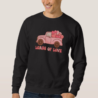 Loads Of Love Red Truck Hearts Toddler Happy Valen Lång Ärmad Tröja