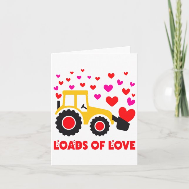 Loads Of Love Toddler Tractor Valentines Day For K Kort (Framsida)
