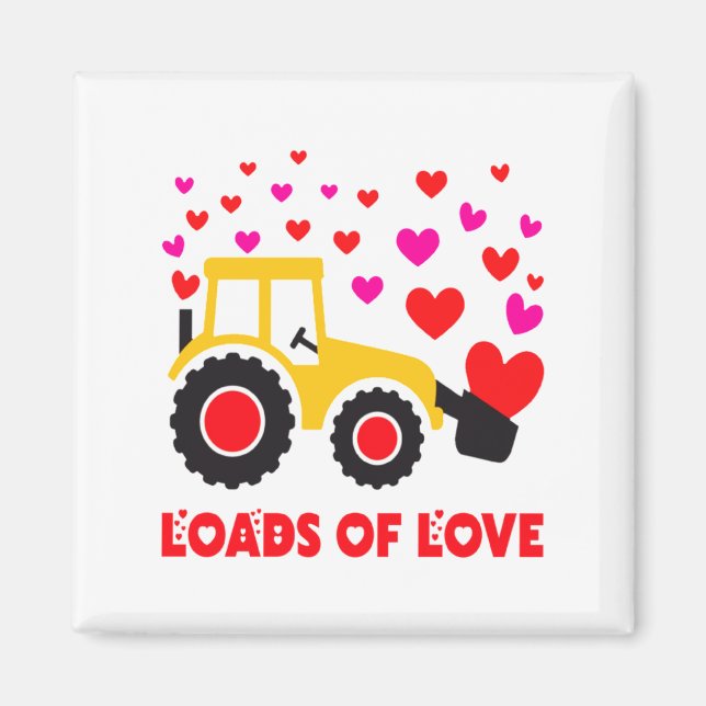 Loads Of Love Toddler Tractor Valentines Day For K Magnet (Framsidan)