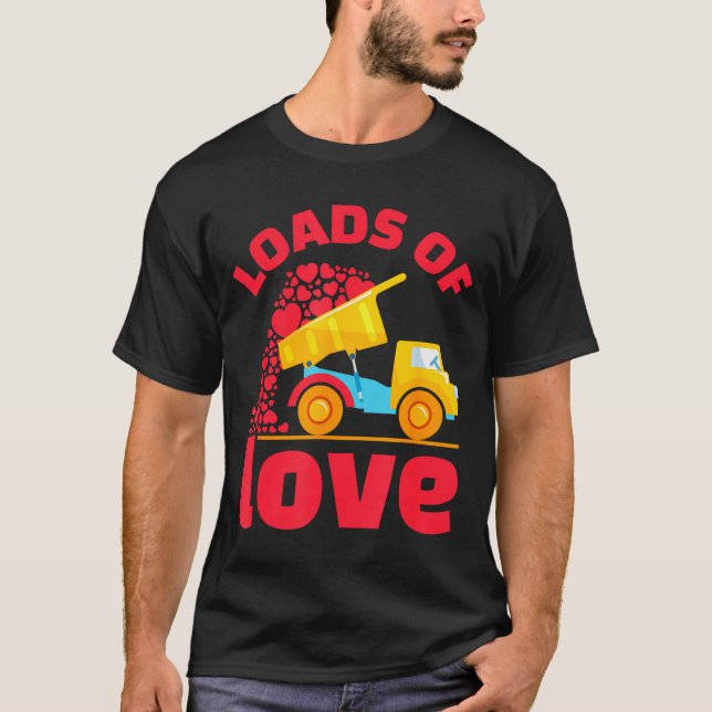 Loads Of Love Truck Hearts Valentines Day Kids Tod T Shirt (Framsida)