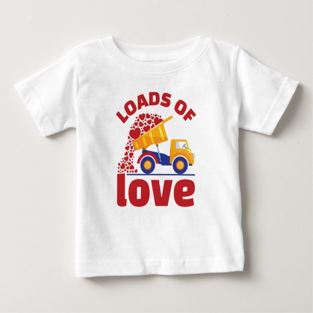 Loads of Love Valentine Day's Truck Vehicle T Shirt (Framsida)