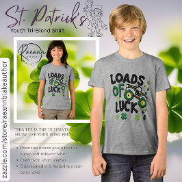 Loads of Luck Crochet-Look Design Youth  T Shirt