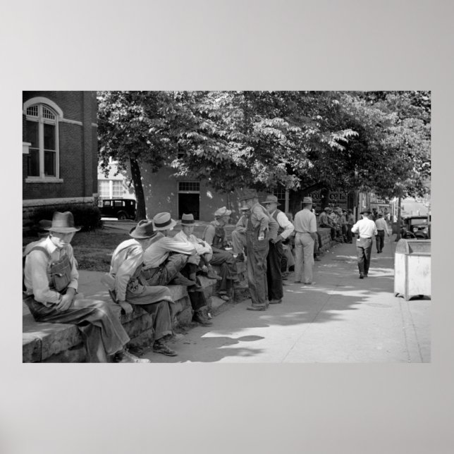 Loafers Wall, Batesville, Arkansas, 1930-talet Poster (Framsidan)