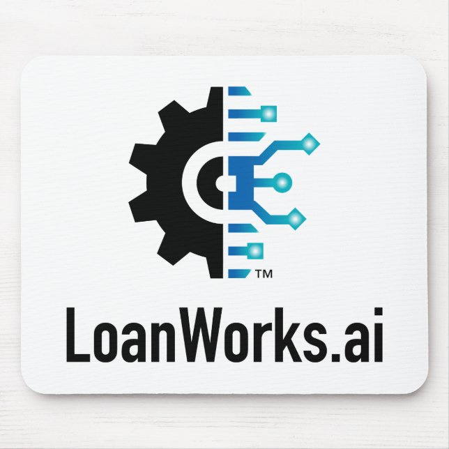 LoanWorks.ai Mouse Pad - vit Musmatta (Framsidan)