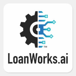 LoanWorks.ai Stickers - fyrkant Fyrkantigt Klistermärke