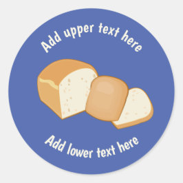 Loaves med segment - din egen slogan på runt klistermärke