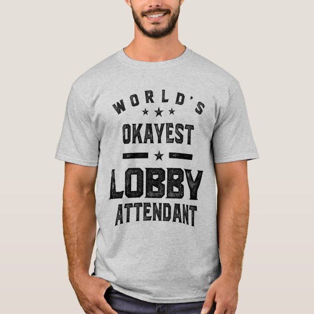 Lobby Attendant Job Title Gift T Shirt (Framsida)