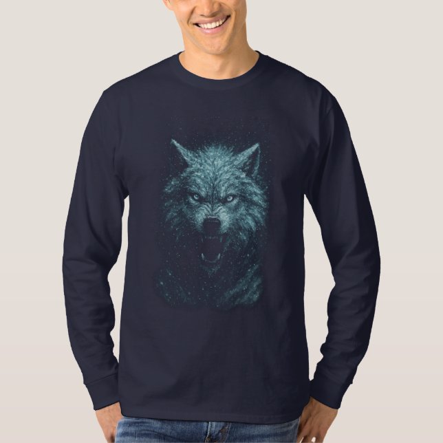 Lobo de nieve t shirt (Framsida)